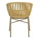 Πολυθρόνα Frama pakoworld αλουμίνιο-pe σχοινί σε καφε απόχρωση και μαξιλάρι 57x60x78εκ