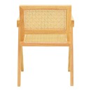 Πολυθρόνα Winslow pakoworld rubberwood-rattan σε φυσική απόχρωση 51x54x80εκ