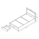 Κρεβάτι Olympus pakoworld με συρτάρι σε sonoma απόχρωση 100x200εκ