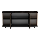 Μπουφές Zafore pakoworld καρυδί- μαύρο μαρμάρου 180x45x80εκ