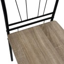 Τραπεζαρία Reforia pakoworld σετ 5τμχ mdf σε γκρι απόχρωση με μαύρα μεταλλικά πόδια 110x60x74εκ