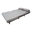 Καναπές-κρεβάτι Josuane I pakoworld διθέσιος βελούδο σε γκρι μπεζ απόχρωση 122x80x81εκ