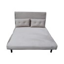 Καναπές-κρεβάτι Josuane I pakoworld διθέσιος βελούδο σε γκρι μπεζ απόχρωση 122x80x81εκ