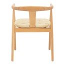 Πολυθρόνα Gernine pakoworld μασίφ ξύλο οξιάς και σχοινί σε φυσική απόχρωση 56x49x73εκ