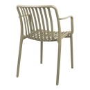 Πολυθρόνα Zoi pakoworld pp cappuccino 55.5x57.5x79εκ