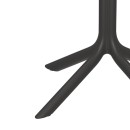 Τραπέζι Groovy pakoworld pp διατρητο ανθρακί 60x60x76εκ