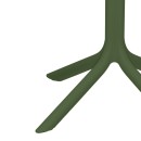 Τραπέζι Groovy pakoworld pp διατρητο σκούρο πράσινο 60x60x76εκ