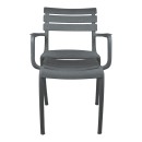 Πολυθρόνα Almea pakoworld στοιβαζόμενη pp ανθρακί 58x56x82εκ