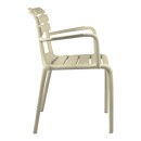 Πολυθρόνα Almea pakoworld στοιβαζόμενη pp cappuccino 58x56x82εκ