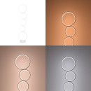 Φωτιστικό δαπέδου Chemal pakoworld led μέταλλο σε λευκή απόχρωση Φ30x130εκ