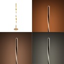 Φωτιστικό δαπέδου Pelepho pakoworld led μέταλλο σε χρυσή απόχρωση Φ20x130εκ