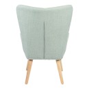 Πολυθρόνα-μπερζέρα Gerlina pakoworld μέντα ύφασμα με πόδι σε φυσική απόχρωση 71x64x94εκ