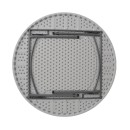 Τραπέζι μονοκόμματο catering-συνεδρίου Comfort pakoworld λευκό στρόγγυλο Φ150x74εκ