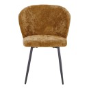 Καρέκλα Karg pakoworld camel ύφασμα-πόδι μαύρο μέταλλο 57x62x80εκ | Συσκευασία 2 τμχ