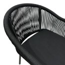 Πολυθρόνα αλουμινίου Legana pakoworld ανθρακί σκελετός- rattan 56x66x82εκ