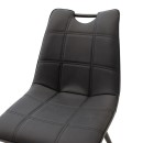 Καρέκλα Nely pakoworld ανθρακί pu-μαύρο πόδι