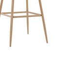 Σκαμπό μπαρ Kace pakoworld φυσικό pe rattan-φυσικό ύφασμα-φυσικό μέταλλο 43x55x102εκ | Συσκευασία 2 τμχ