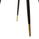 Καρέκλα Giselle pakoworld βελούδο σκούρο πράσινο-μαύρο χρυσό πόδι | Συσκευασία 4 τμχ