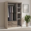 Ντουλάπα ρούχων τρίφυλλη OLYMPUS pakoworld χρώμα castillo-toro 120x57x183εκ