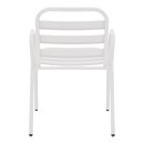 Πολυθρόνα Sussie pakoworld στοιβαζόμενη λευκό μέταλλο με φέτες αλουμινίου 45x62x76εκ