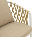 Πολυθρόνα Peluxe pakoworld αλουμίνιο λευκό-pe σχοινί φυσικό-μαξιλάρια μπεζ 54x62x75,5εκ