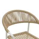 Πολυθρόνα Ammos pakoworld στοιβαζόμενη αλουμίνιο σε λευκή- pe σχοινί σε φυσική απόχρωση 56x61.5x82εκ