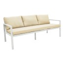 Σαλόνι Gardenly Ι pakoworld σετ 4τμχ αλουμίνιο σε λευκή απόχρωση με γκρι-μπεζ μαξιλάρια