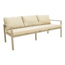 Σαλόνι Gardenly Ι pakoworld σετ 4τμχ αλουμίνιο σε απόχρωση cappuccino με γκρι-μπεζ μαξιλάρια