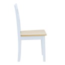 Καρέκλα York pakoworld σε λευκή-φυσική απόχρωση 39.5x47.5x89εκ | Συσκευασία 2 τμχ