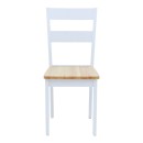 Καρέκλα York pakoworld σε λευκή-φυσική απόχρωση 39.5x47.5x89εκ | Συσκευασία 2 τμχ