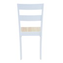 Καρέκλα York pakoworld σε λευκή-φυσική απόχρωση 39.5x47.5x89εκ | Συσκευασία 2 τμχ