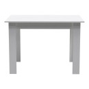 Τραπεζαρία Manka-Julita pakoworld σετ 5τεμ σε λευκή απόχρωση 110x80x77εκ