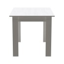 Τραπεζαρία Manka-Julita pakoworld σετ 5τεμ σε λευκή απόχρωση 110x80x77εκ