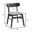 Καρέκλα Cairo pakoworld rubberwood σε φυσική-μπεζ απόχρωση 47x47x76εκ | Συσκευασία 2 τμχ