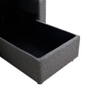 Γωνιακός αναστρέψιμος καναπές κρεβάτι Kamore pakoworld με αποθηκευτικό χώρο ανθρακί ύφασμα 223x146x85εκ