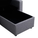 Γωνιακός αναστρέψιμος καναπές κρεβάτι Kamore pakoworld με αποθηκευτικό χώρο γκρι ύφασμα 223x146x85εκ