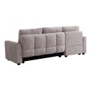 Γωνιακός αναστρέψιμος καναπές κρεβάτι Comfie pakoworld με αποθηκευτικό χώρο μπεζ ύφασμα 260x156x98εκ