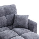 Γωνιακός αναστρέψιμος καναπές κρεβάτι Comfie pakoworld με αποθηκευτικό χώρο ανθρακί ύφασμα 260x158x98εκ