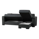 Γωνιακός καναπές-κρεβάτι αναστρέψιμος Dumma pakoworld ύφασμα ανθρακί 226x148x86εκ