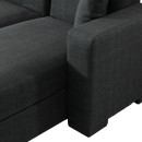 Γωνιακός καναπές-κρεβάτι αναστρέψιμος Dumma pakoworld ύφασμα ανθρακί 226x148x86εκ