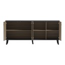 Μπουφές Tuscany pakoworld sonoma-ανθρακί 180x40x78.6εκ