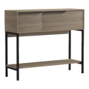 Κονσόλα Nordic pakoworld σε sonoma-μαύρη απόχρωση 90x29,5x76εκ