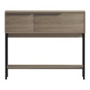 Κονσόλα Nordic pakoworld σε sonoma-μαύρη απόχρωση 90x29,5x76εκ