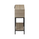 Κονσόλα Nordic pakoworld σε sonoma-μαύρη απόχρωση 90x29,5x76εκ