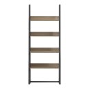 Βιβλιοθήκη-Ραφιέρα Alfa pakoworld sonoma-μαύρο μέταλλο 75x36x185εκ