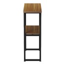 Κονσόλα Solain pakoworld καρυδί-μαύρο μέταλλο 79x29x85εκ