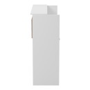 Γραφείο reception Optima pakoworld με led λευκό-sonoma 110x40x110εκ