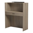 Γραφείο reception Zowel pakoworld με led sonoma-ανθρακί 90x40x110εκ