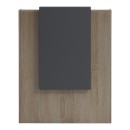 Γραφείο reception Zowel pakoworld με led sonoma-ανθρακί 90x40x110εκ