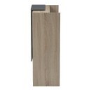 Γραφείο reception Zowel pakoworld με led sonoma-ανθρακί 90x40x110εκ